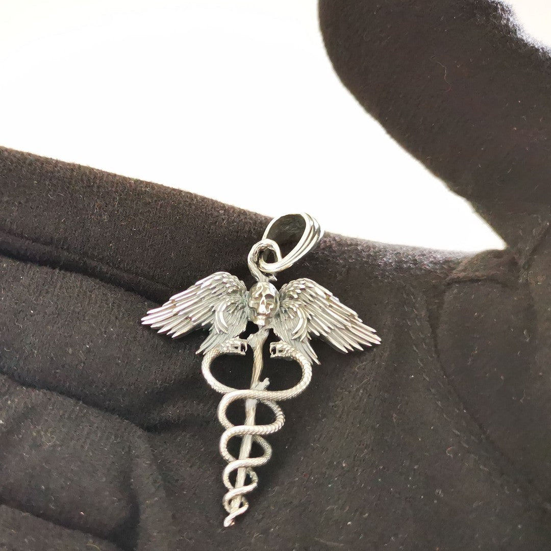 Caduceus Pendant by Serpent Forge