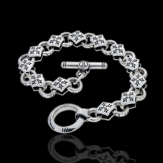 Cross Chain Bracelet by Serpent Forge