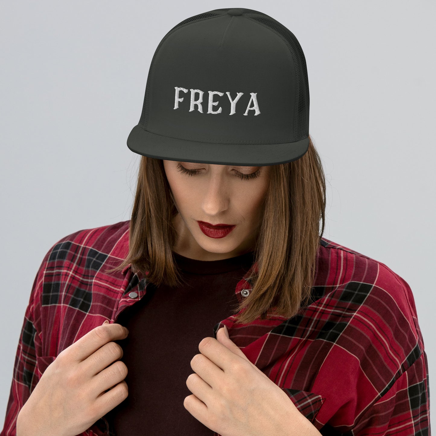 Freya Embroidery Trucker Cap