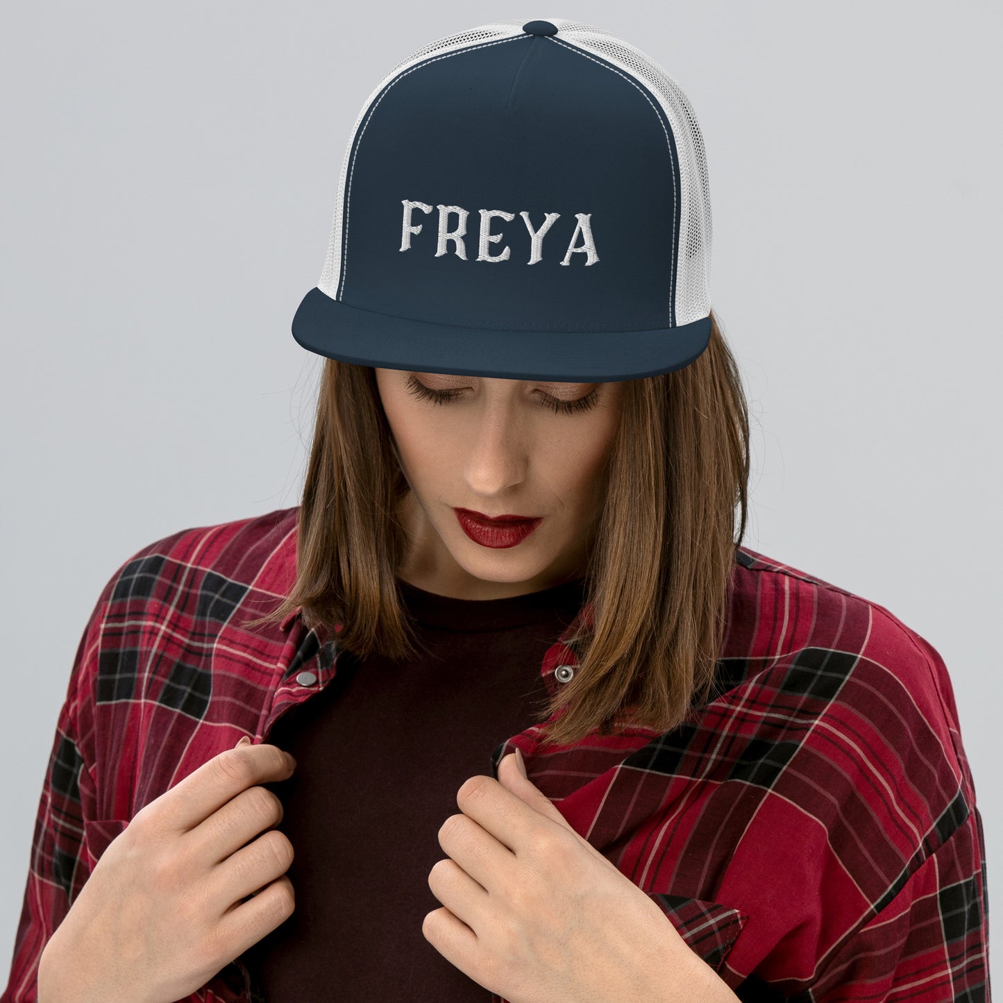 Freya Embroidery Trucker Cap