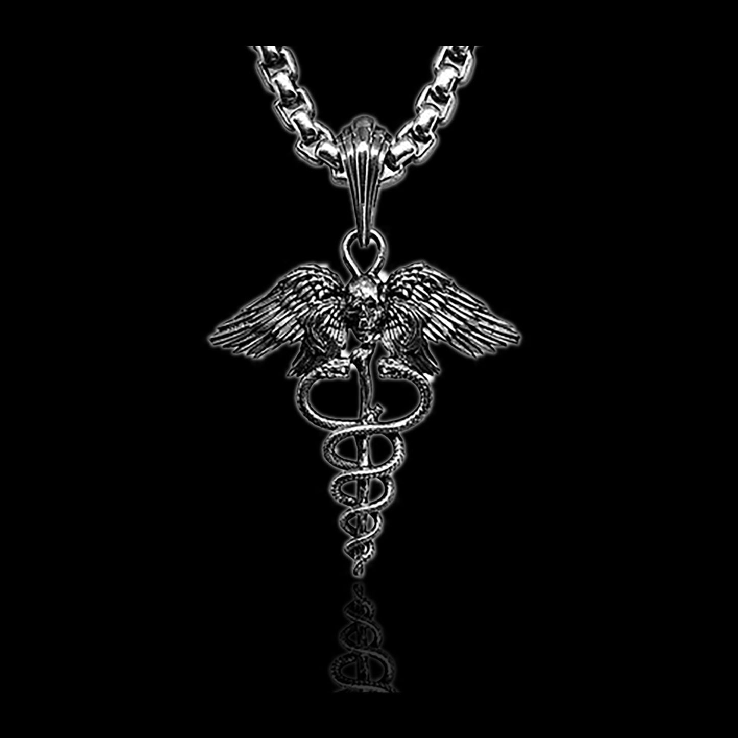 Caduceus Pendant by Serpent Forge