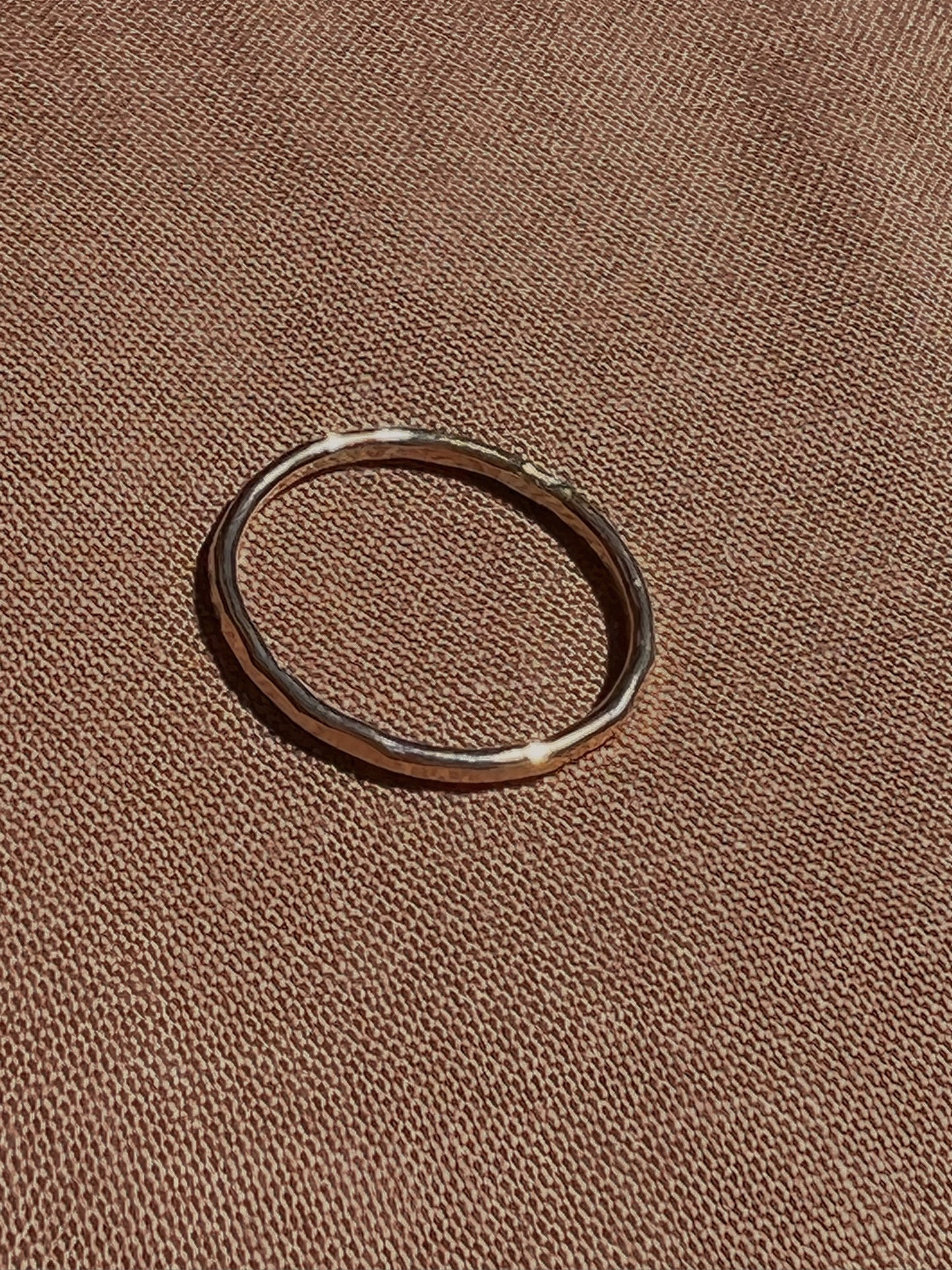 14k Yellow Gold Hammered Rings