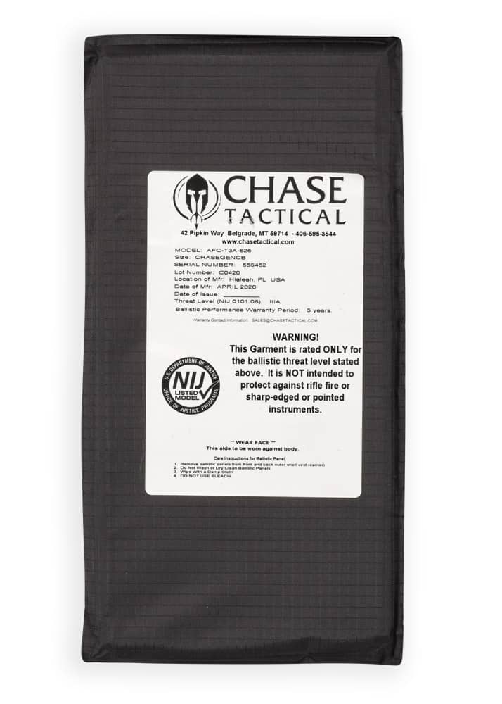 Chase Tactical Genesis Level IIIA Soft Body Armor by Ballistic Armor Co.