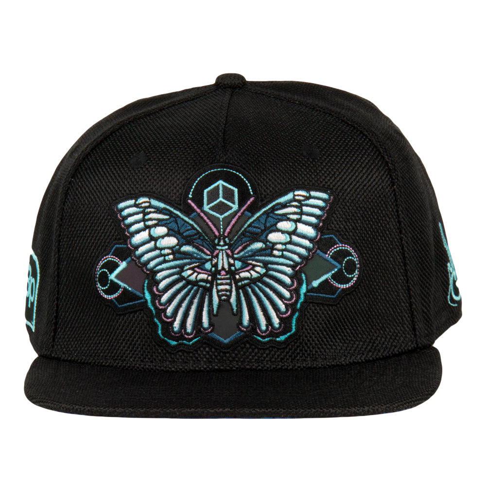 Bass Physics Butterfly Black Snapback Hat by Grassroots California