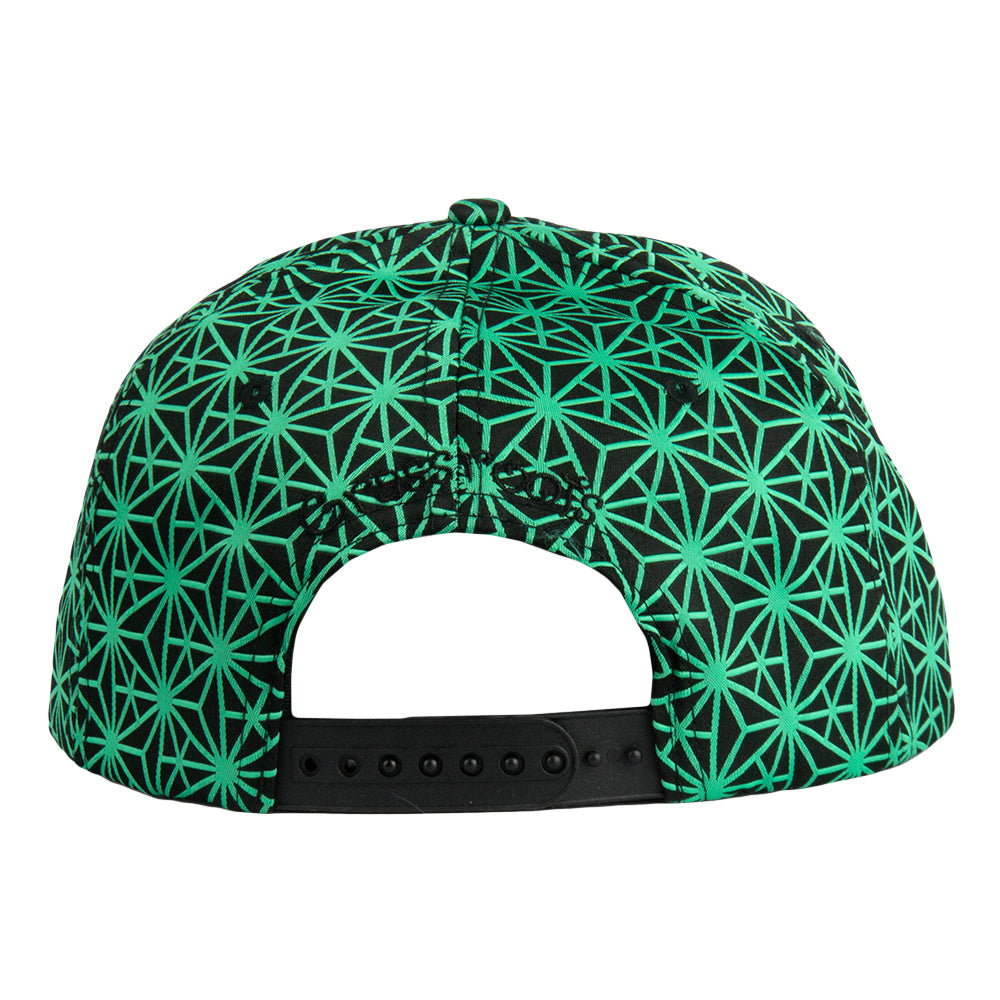 Removable Bear Geo Triangles Seafoam Snapback Hat by Grassroots California