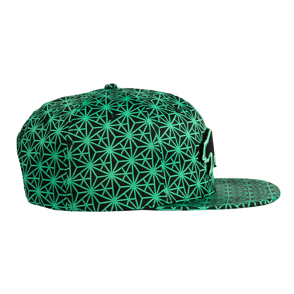 Removable Bear Geo Triangles Seafoam Snapback Hat by Grassroots California