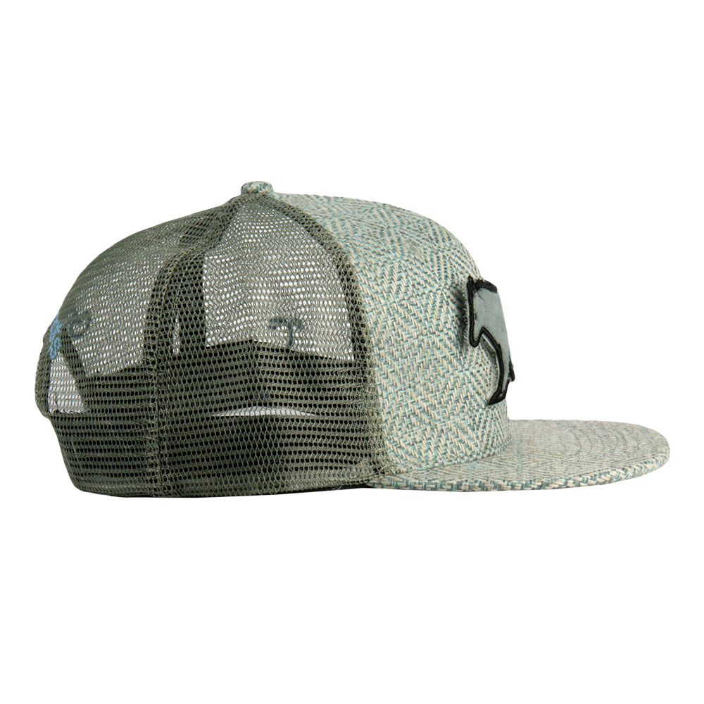 Removable Bear Gray Wolf Mesh Snapback Hat by Grassroots California