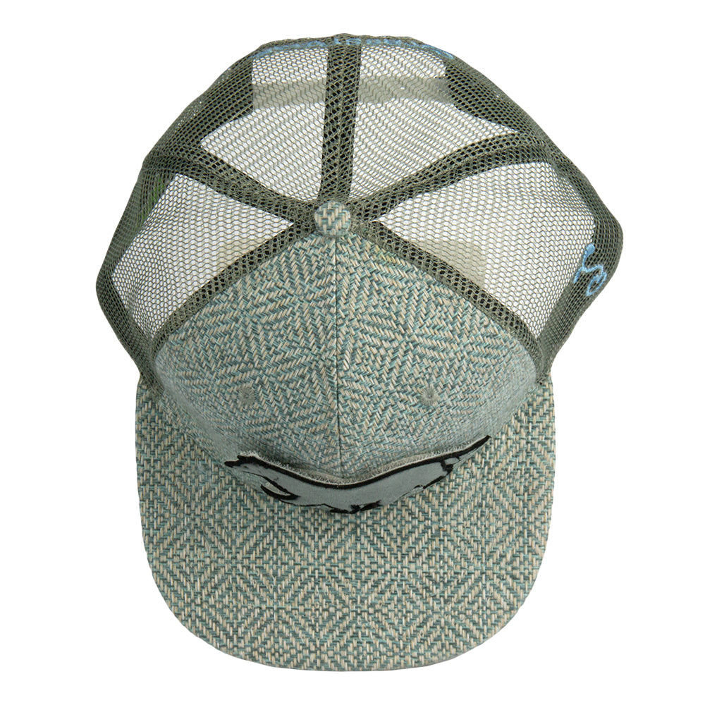 Removable Bear Gray Wolf Mesh Snapback Hat by Grassroots California