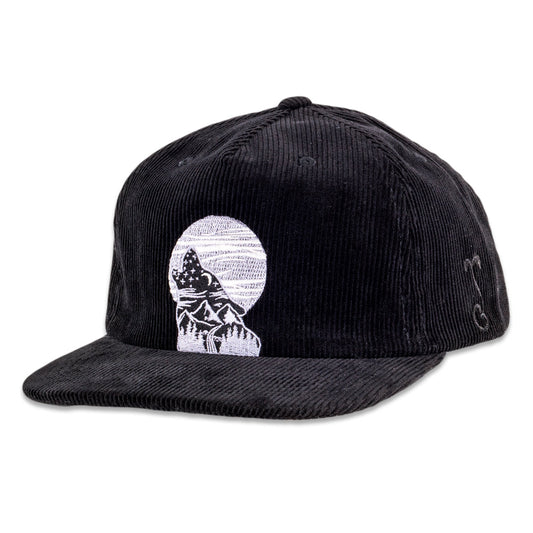 Equinox Howl Black Corduroy Zipperback Hat by Grassroots California