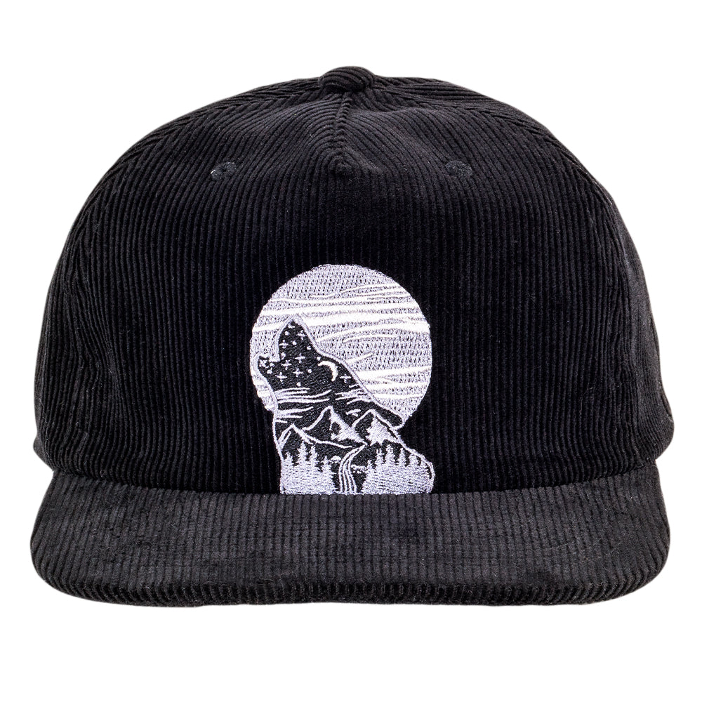 Equinox Howl Black Corduroy Zipperback Hat by Grassroots California