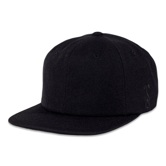 Touch of Class Black Strapback Hat by Grassroots California