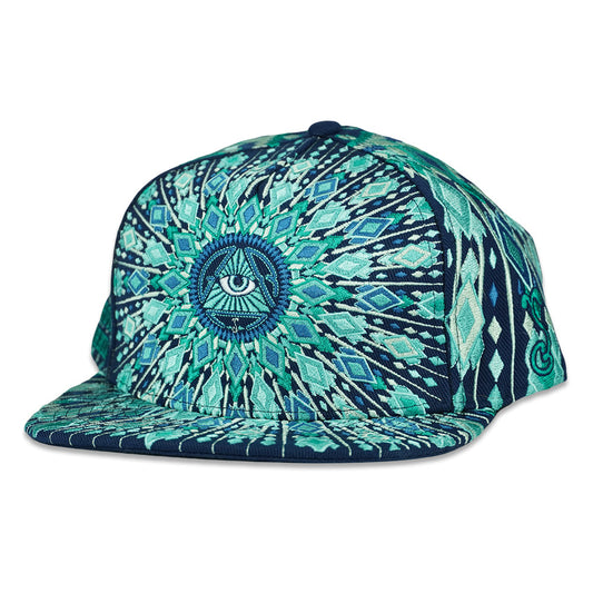 San Pedro Del Sol V3 Teal Fitted Hat by Grassroots California