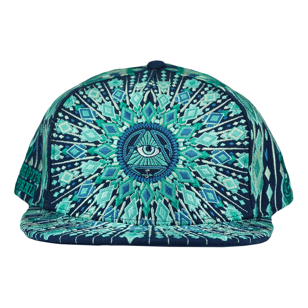 San Pedro Del Sol V3 Teal Fitted Hat by Grassroots California