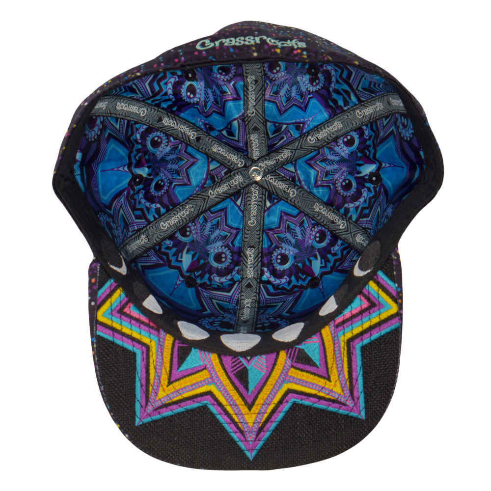 Night Owl Rainbow Vortex Fitted Hat by Grassroots California