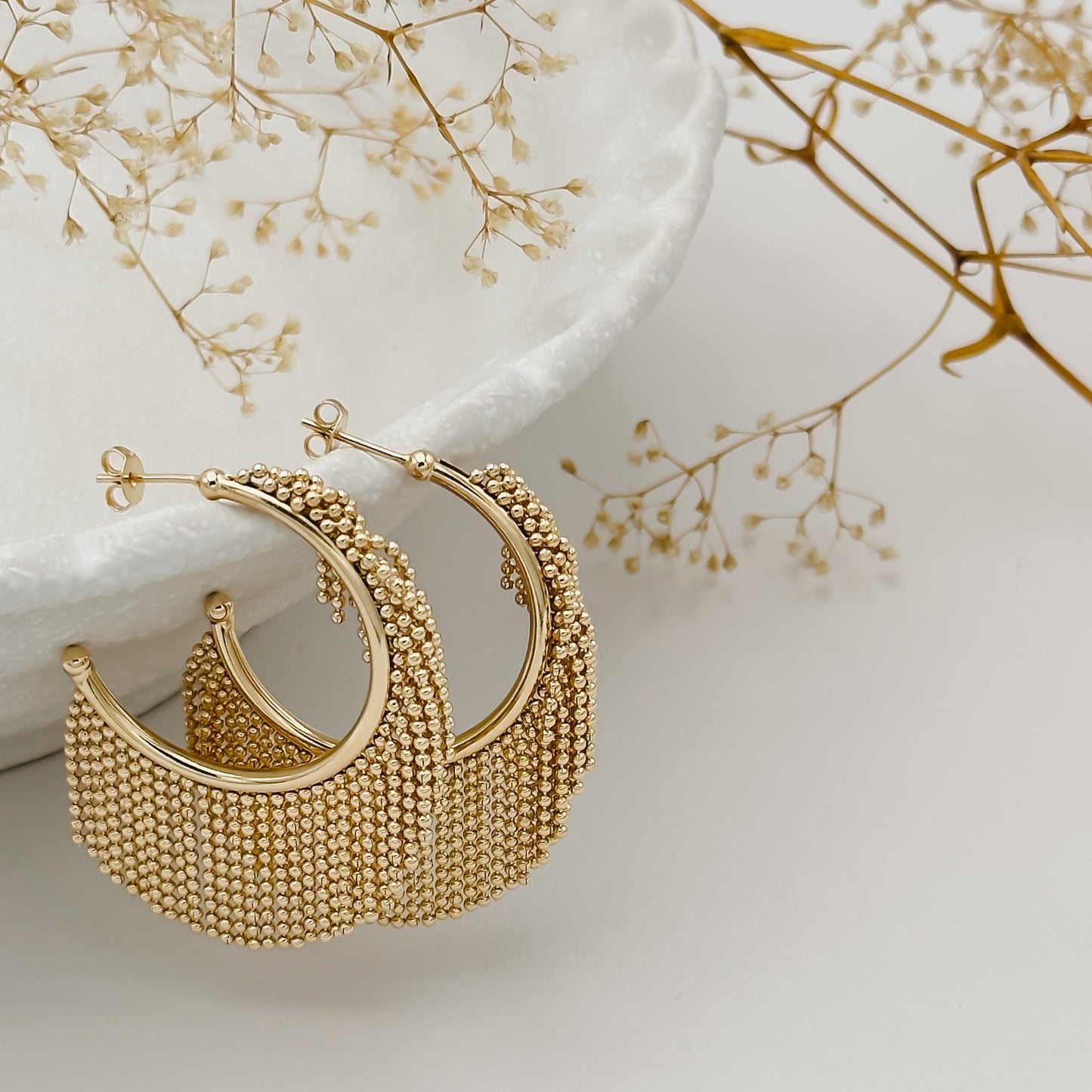 Beaded Hoop Earring by Jonesy Wood