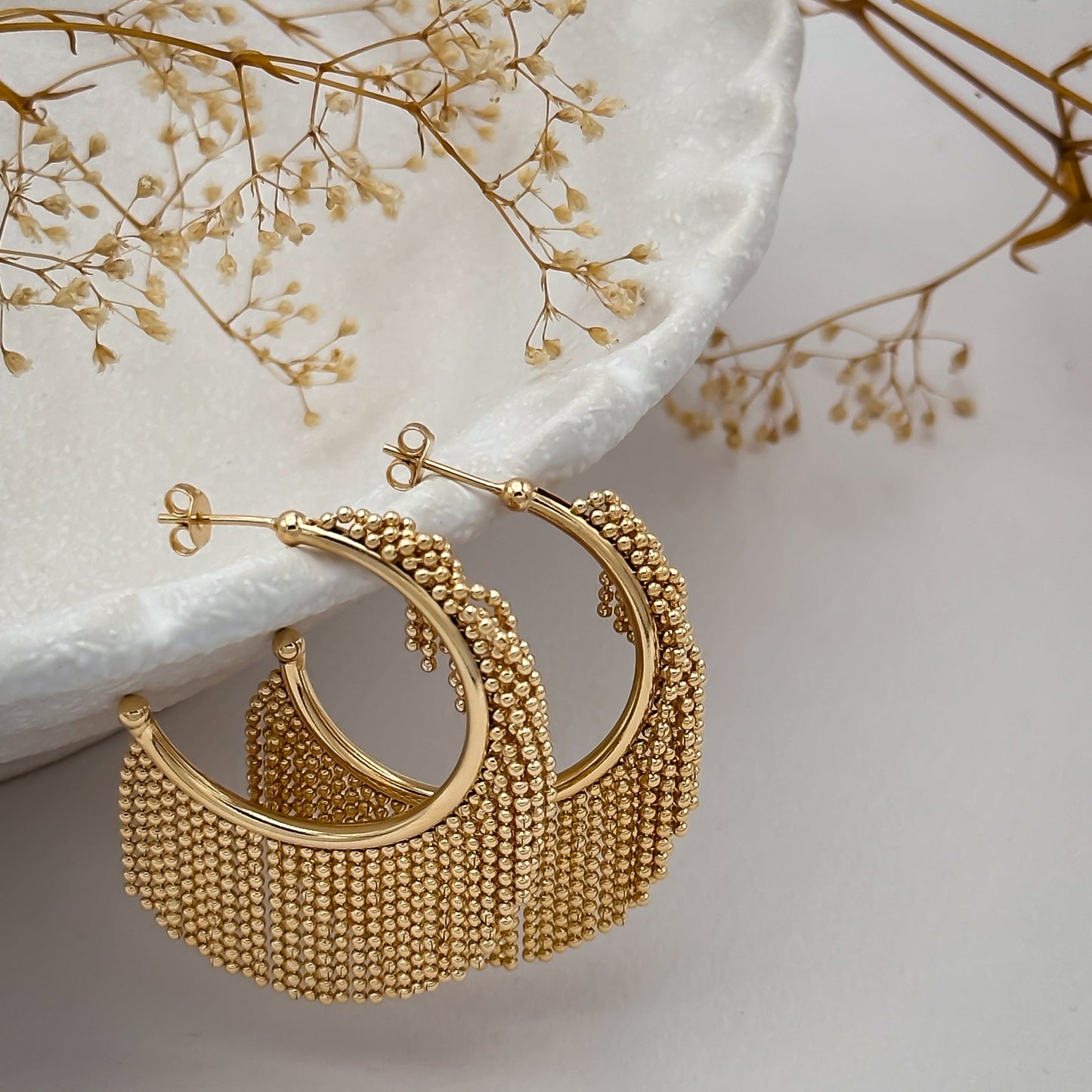 Beaded Hoop Earring by Jonesy Wood