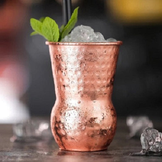 Urban Bar Tumblers In Hand Hammered Copper by VistaShops