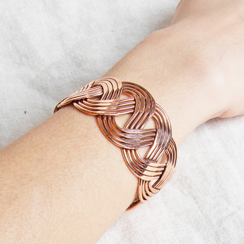 Handcrafted Copper Wave Cuff by Tiny Rituals