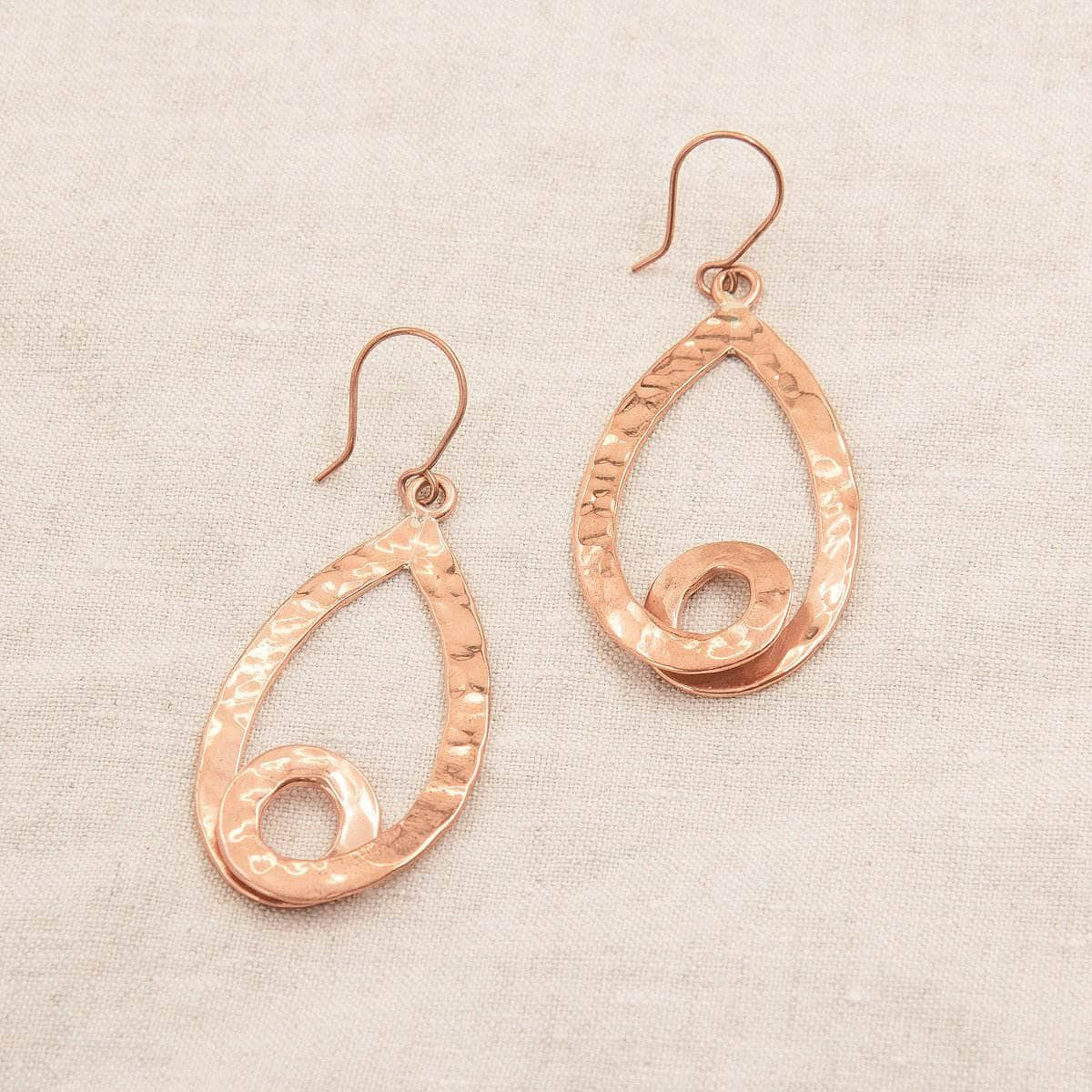 Copper Hammered Earrings - Limited Edition by Tiny Rituals