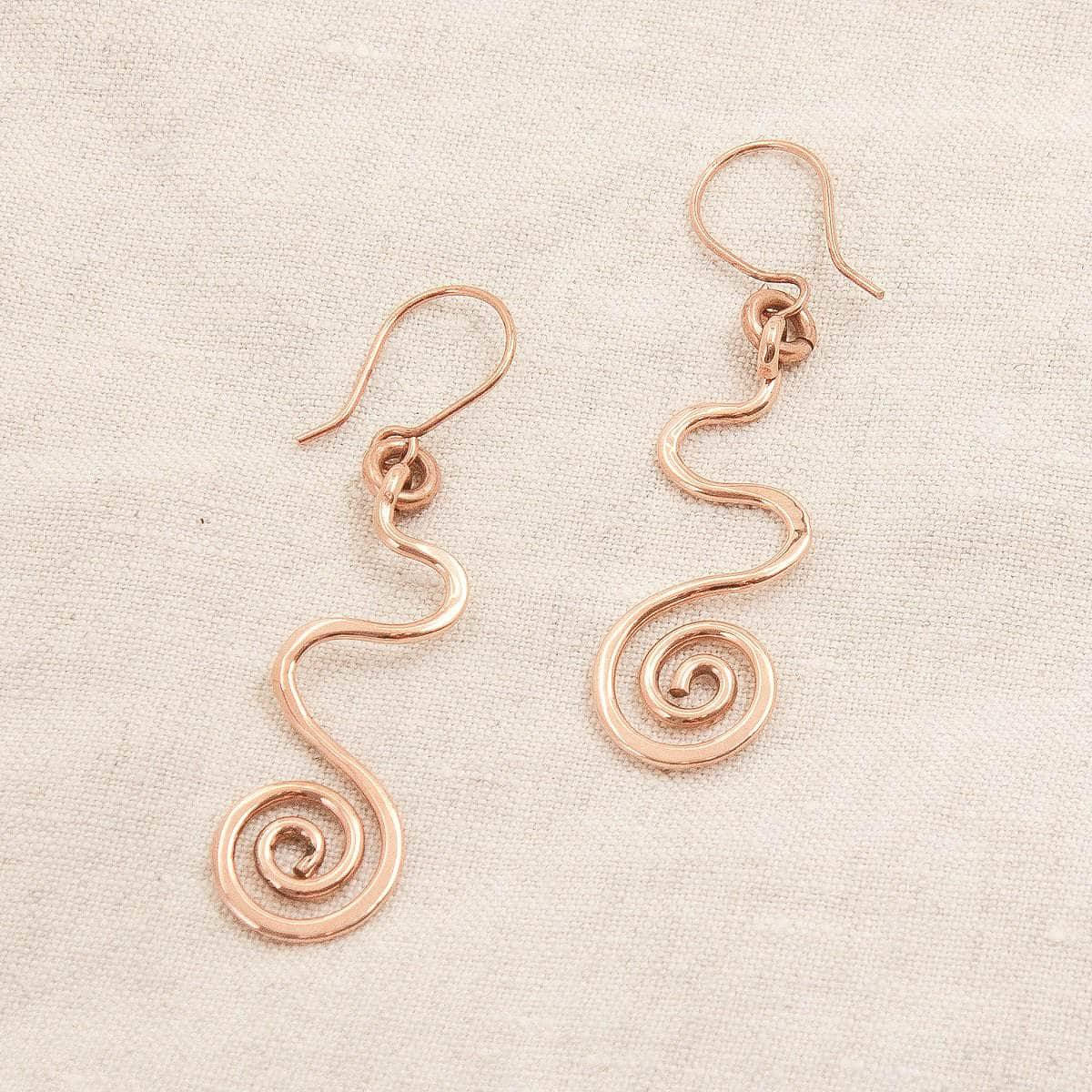 Copper Wire Wrap Earrings - Limited Edition by Tiny Rituals