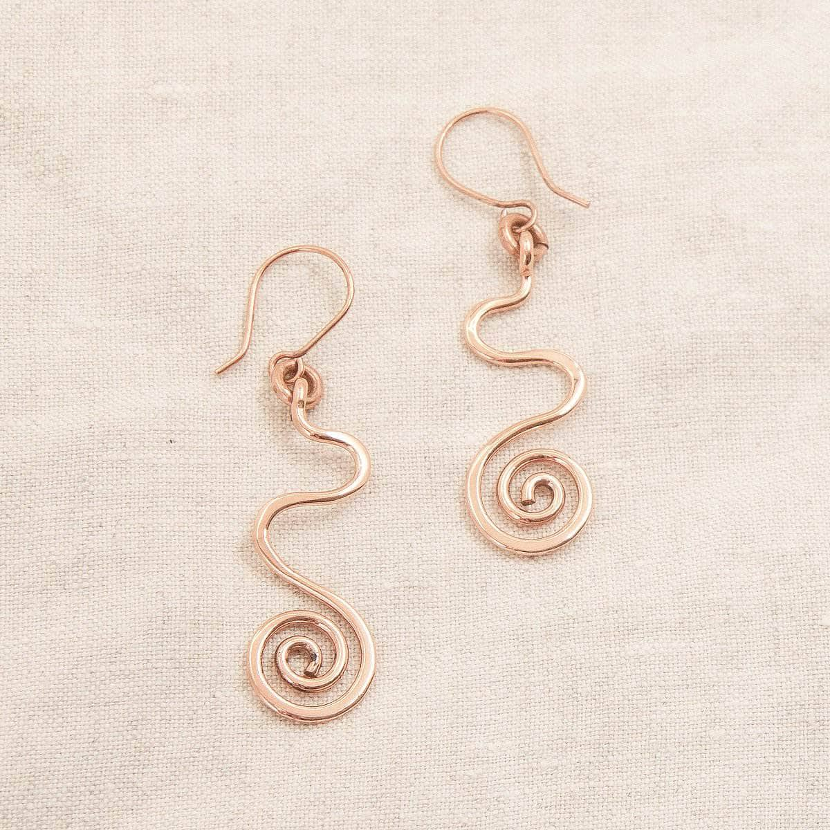 Copper Wire Wrap Earrings - Limited Edition by Tiny Rituals