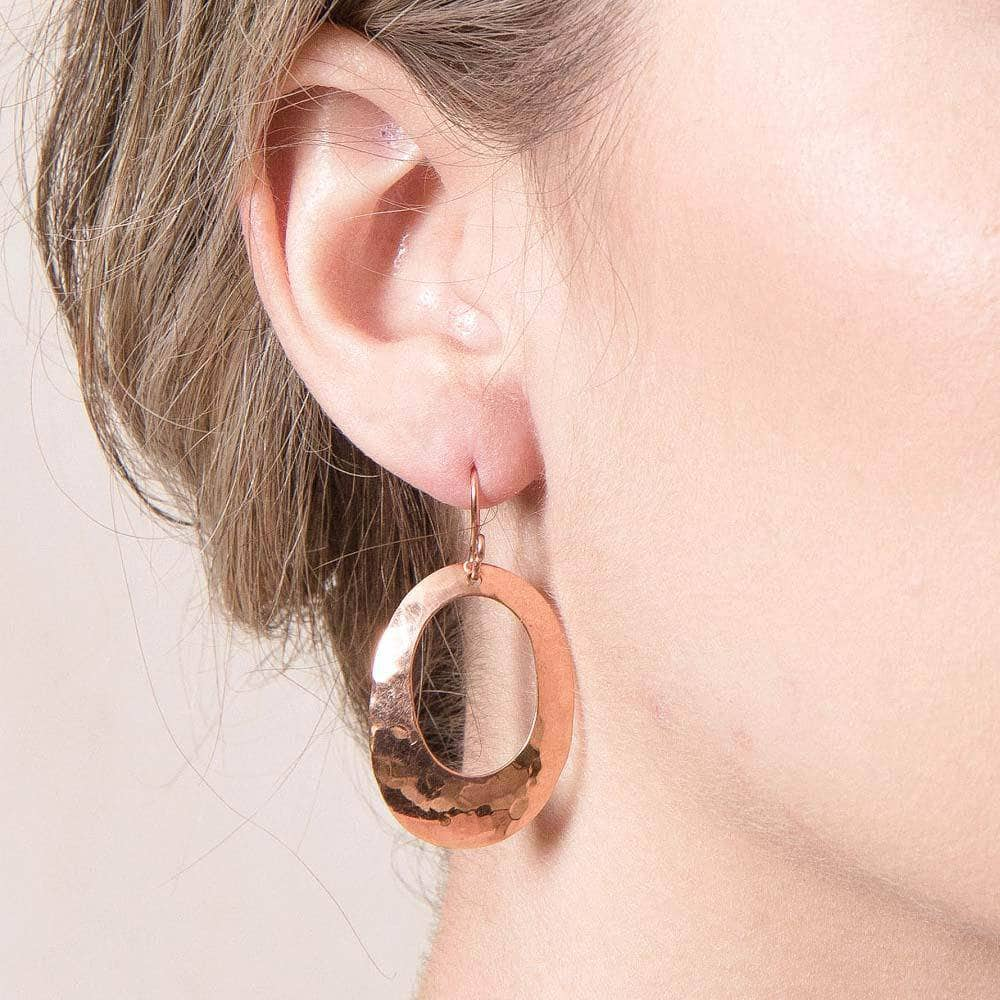 Copper Hammered Earrings - Limited Edition by Tiny Rituals