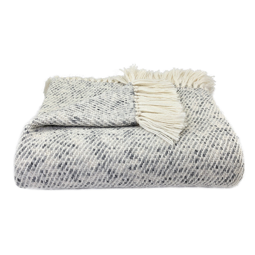 Heathered Gray Alpaca Throw by SLATE + SALT