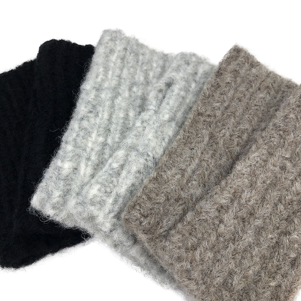 Gray Ribbed Alpaca Gloves by SLATE + SALT