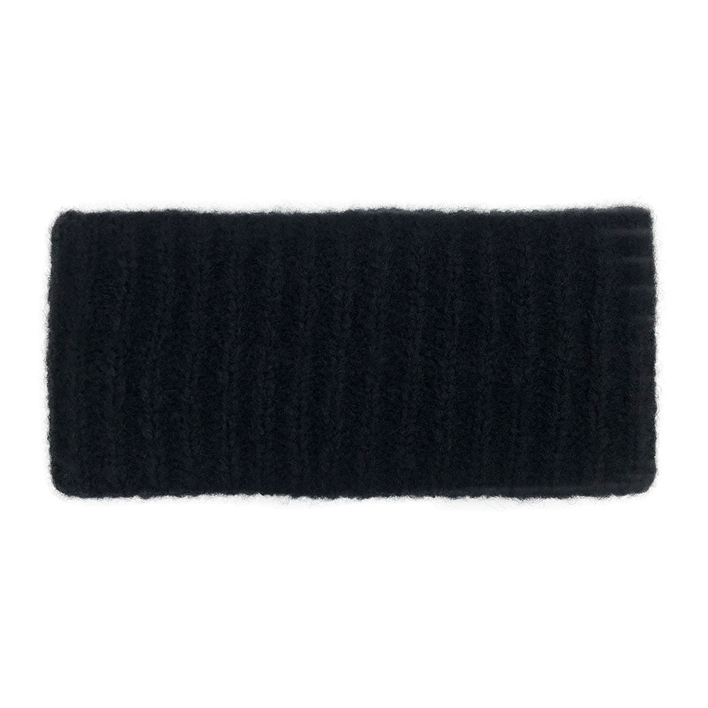 Black Ribbed Alpaca Ear Warmer by SLATE + SALT