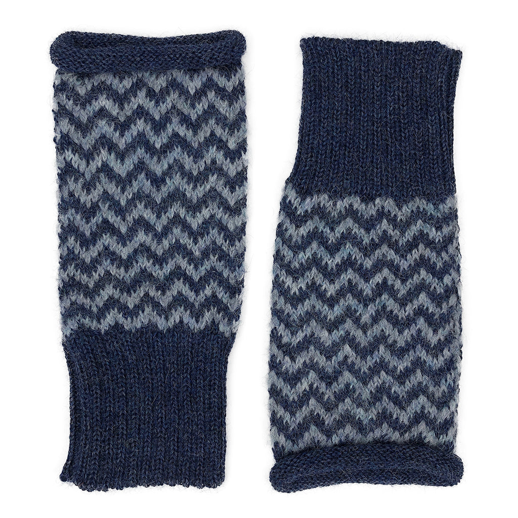 Azul Chevron Knit Alpaca Gloves by SLATE + SALT