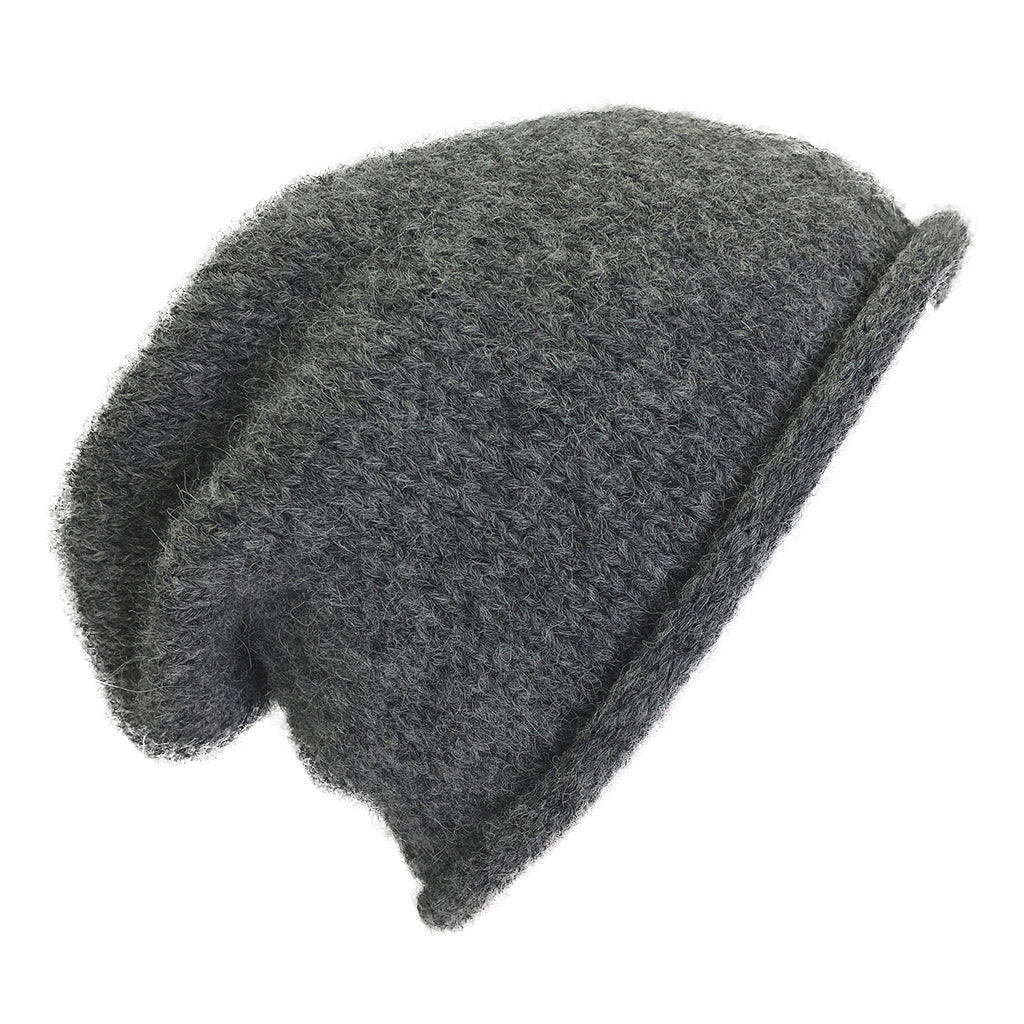 Charcoal Essential Knit Alpaca Beanie by SLATE + SALT