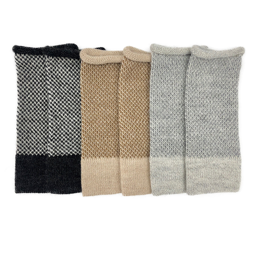 Camel Interwoven Alpaca Gloves by SLATE + SALT