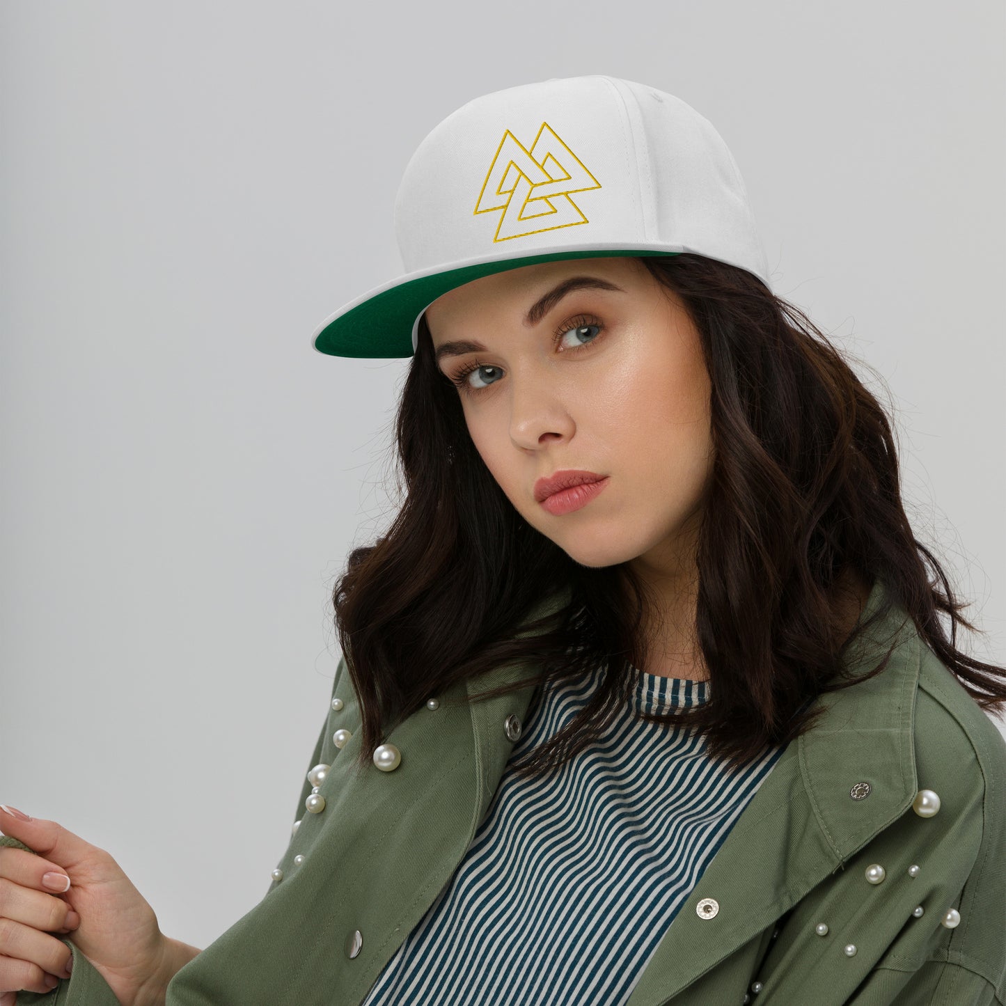 Valknut 3D Puff Embroidery Flat Bill Cap