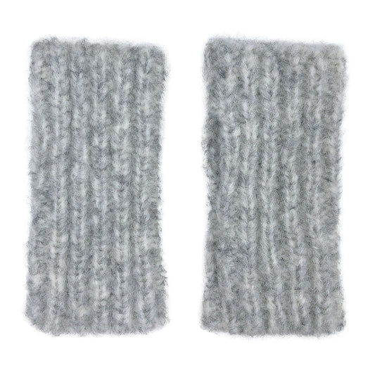 Gray Ribbed Alpaca Gloves by SLATE + SALT