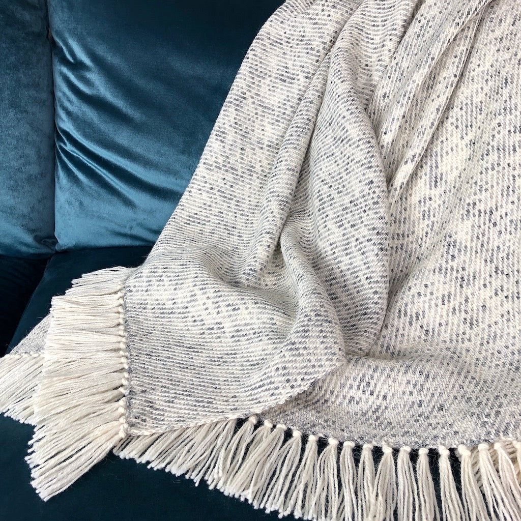 Heathered Gray Alpaca Throw by SLATE + SALT