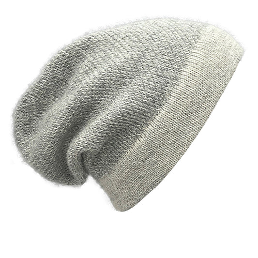 Gray Interwoven Alpaca Beanie by SLATE + SALT