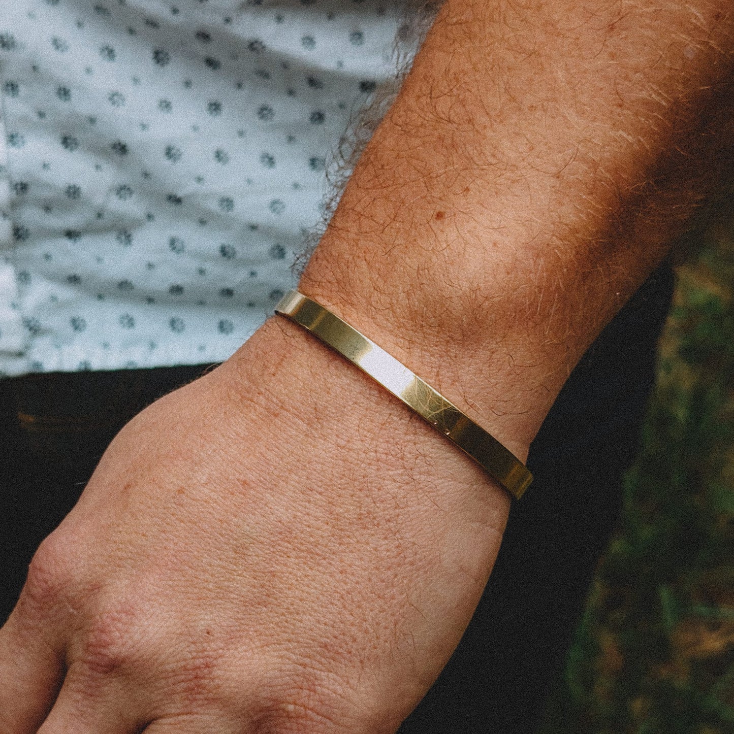 Mens Gold Cuff Bracelet by Vintage Gentlemen