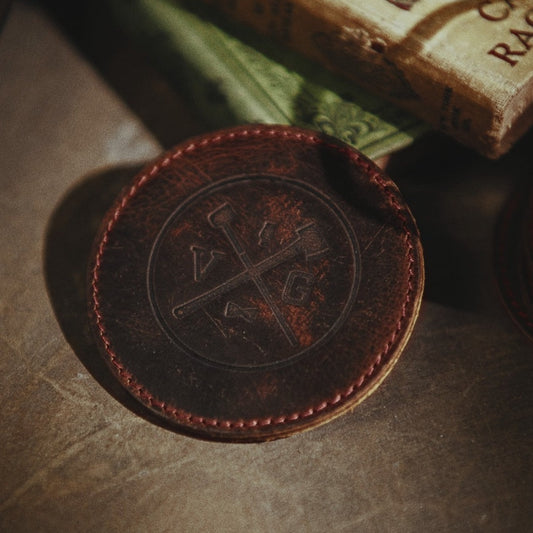 VG Leather Coasters - Set Of Four by Vintage Gentlemen