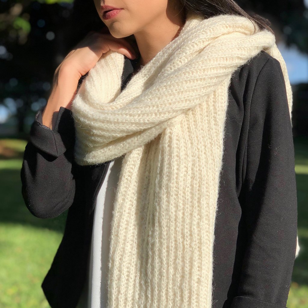 Chunky Snow Knit Alpaca Scarf by SLATE + SALT