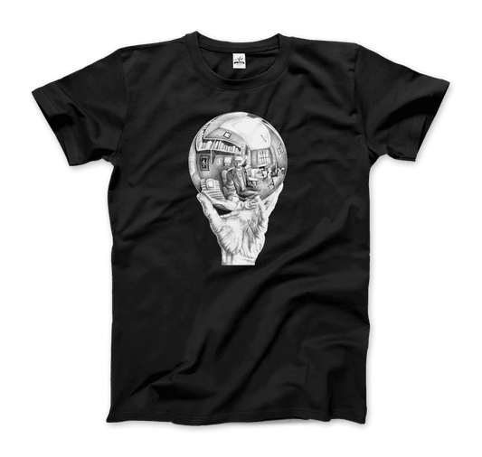 M.C. Escher Hand with Reflective Globe T-Shirt by Art-O-Rama Shop