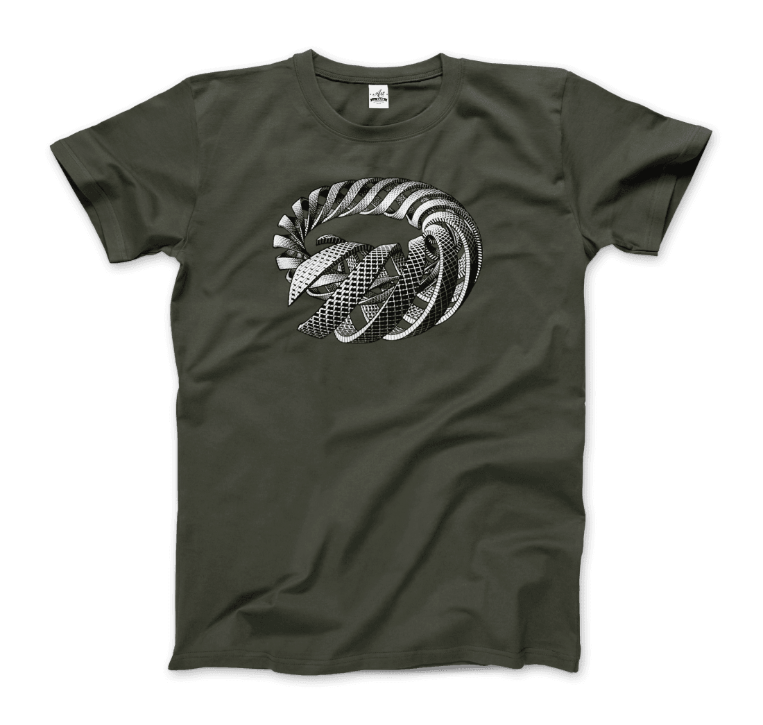 MC Escher Spirals Art T-Shirt by Art-O-Rama Shop