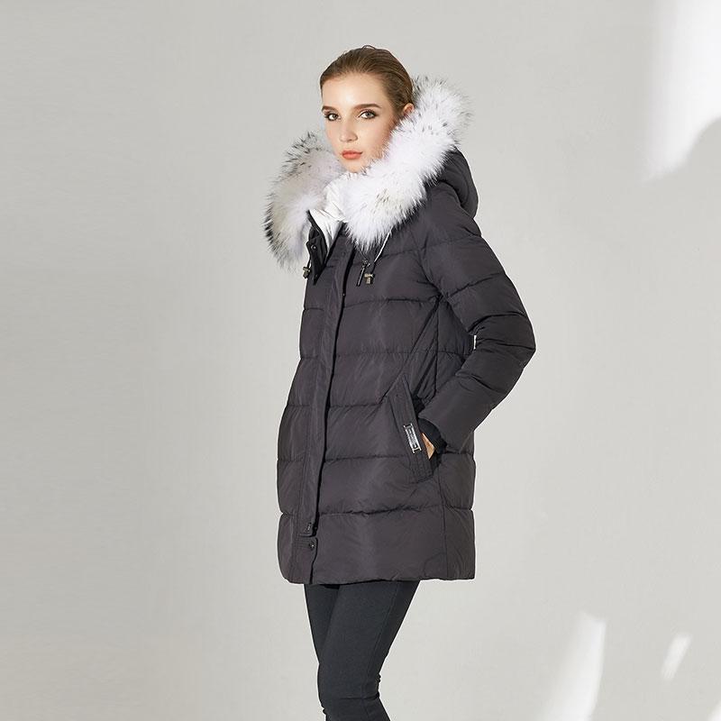 Faux Fox Extended Down Jacket by White Market