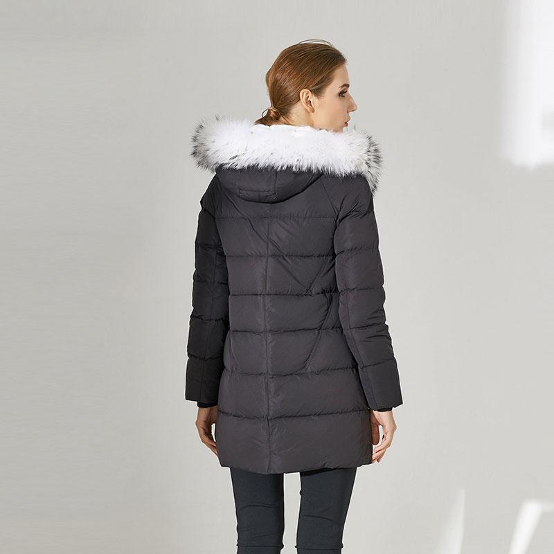 Faux Fox Extended Down Jacket by White Market