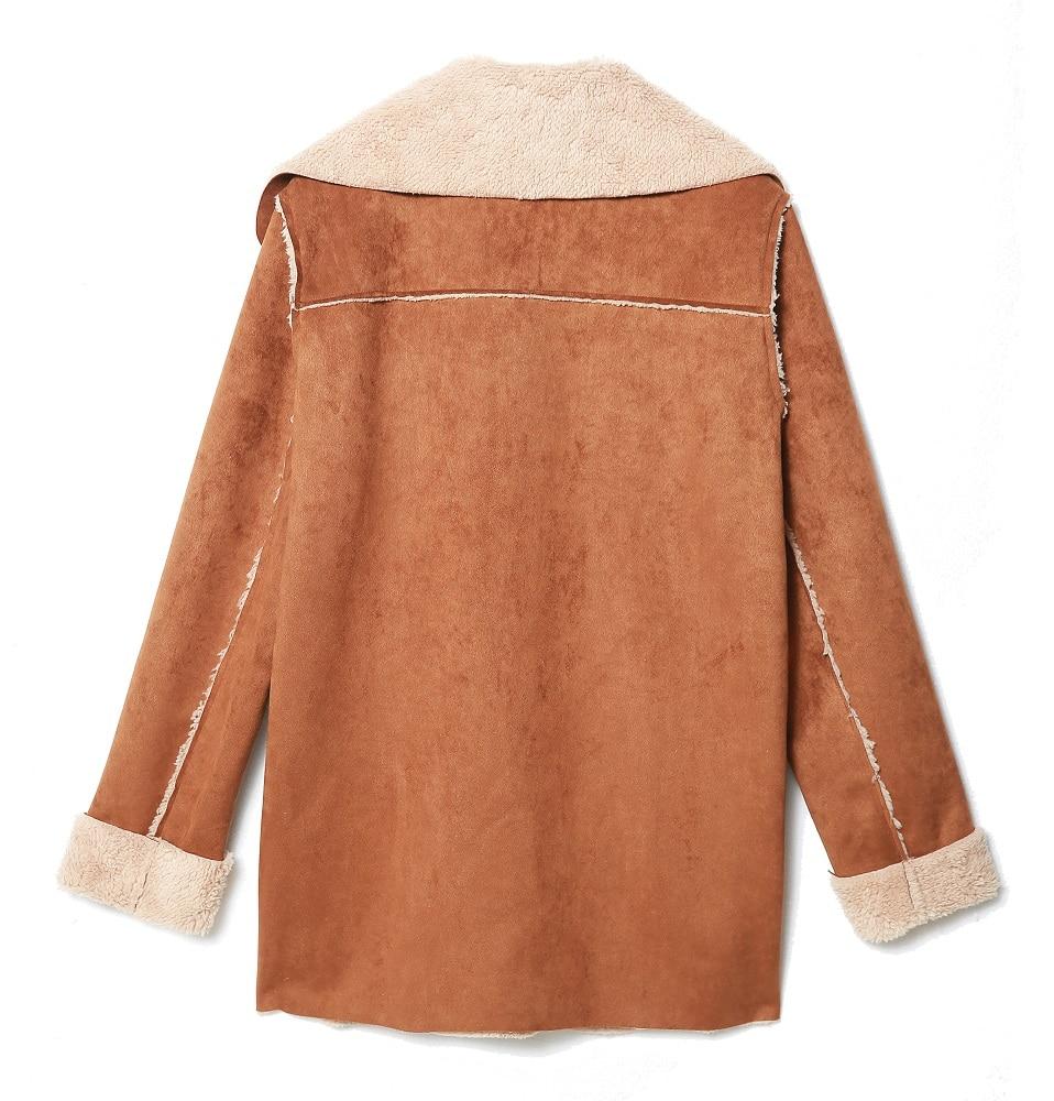 Suede Lamb's Wool Sherpa Teddy Jacket by White Market