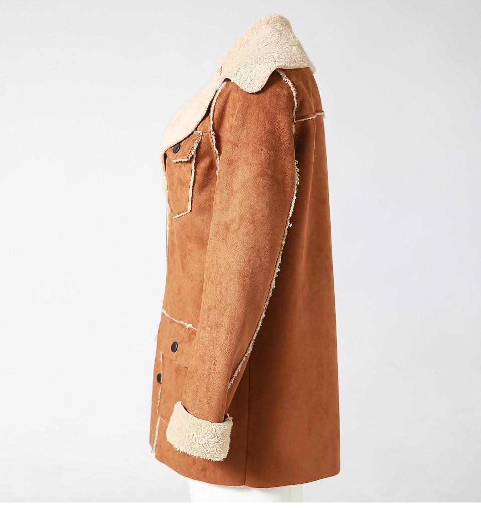 Suede Lamb's Wool Sherpa Teddy Jacket by White Market