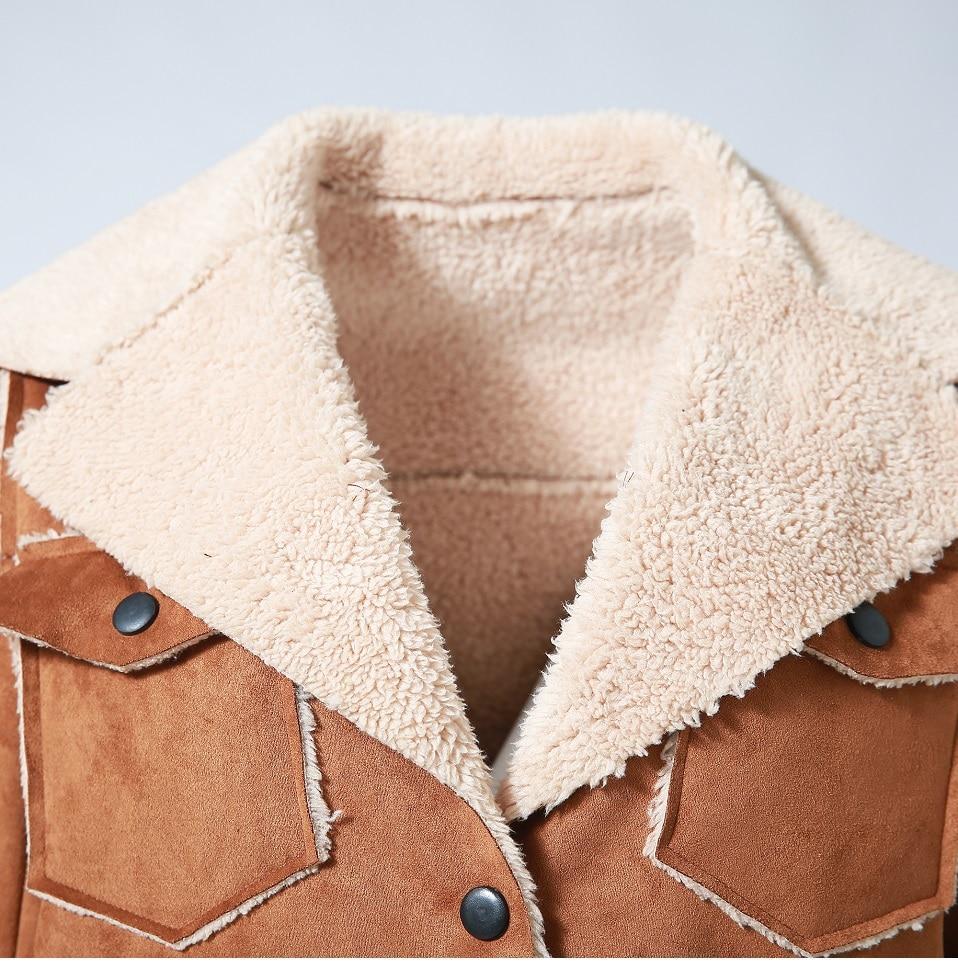 Suede Lamb's Wool Sherpa Teddy Jacket by White Market