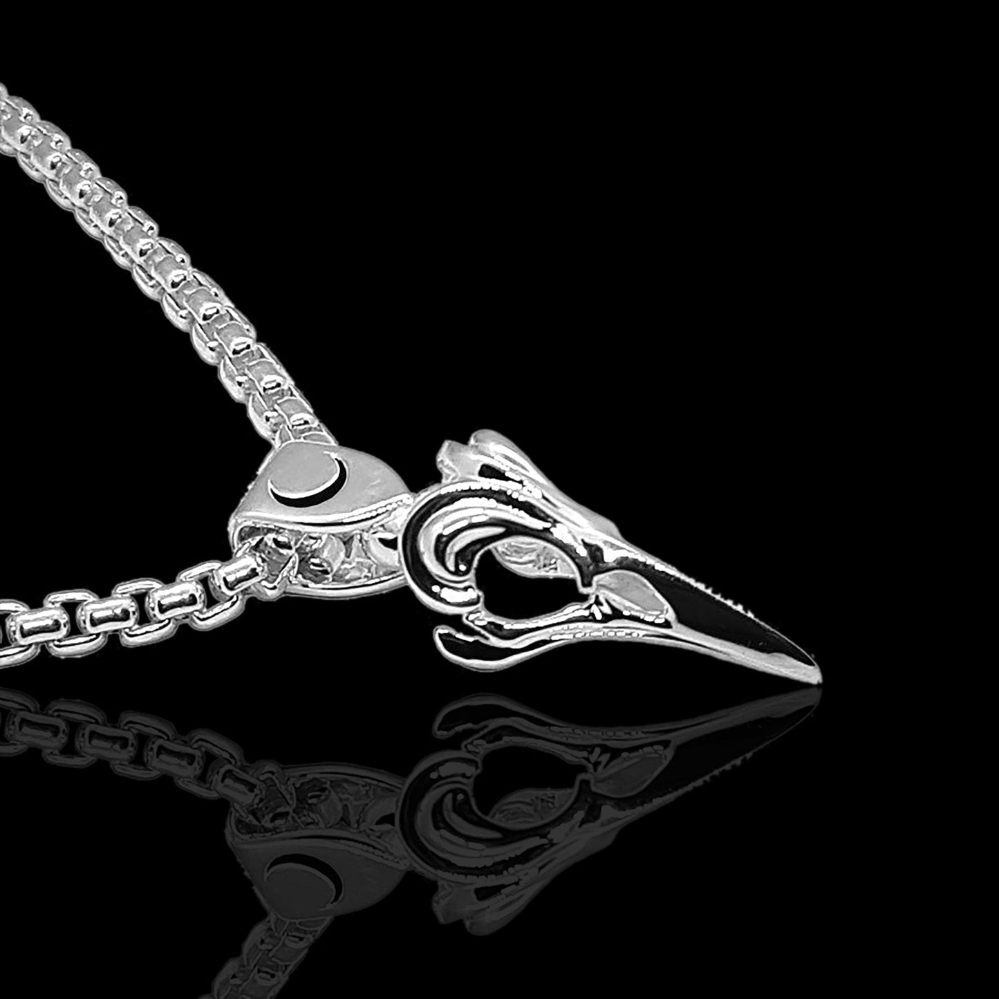 Serpent Forge Raven Skull Pendant