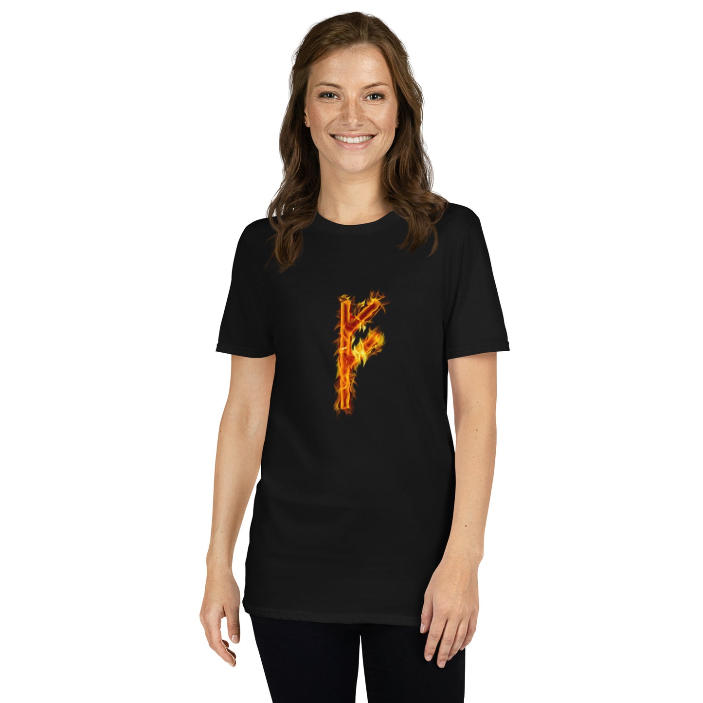 Fire Rune Fehu Short-Sleeve T-Shirt