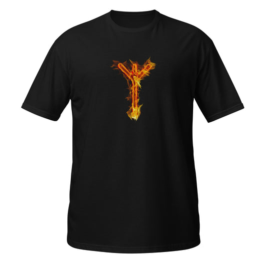 Fire Rune Algiz Short-Sleeve T-Shirt