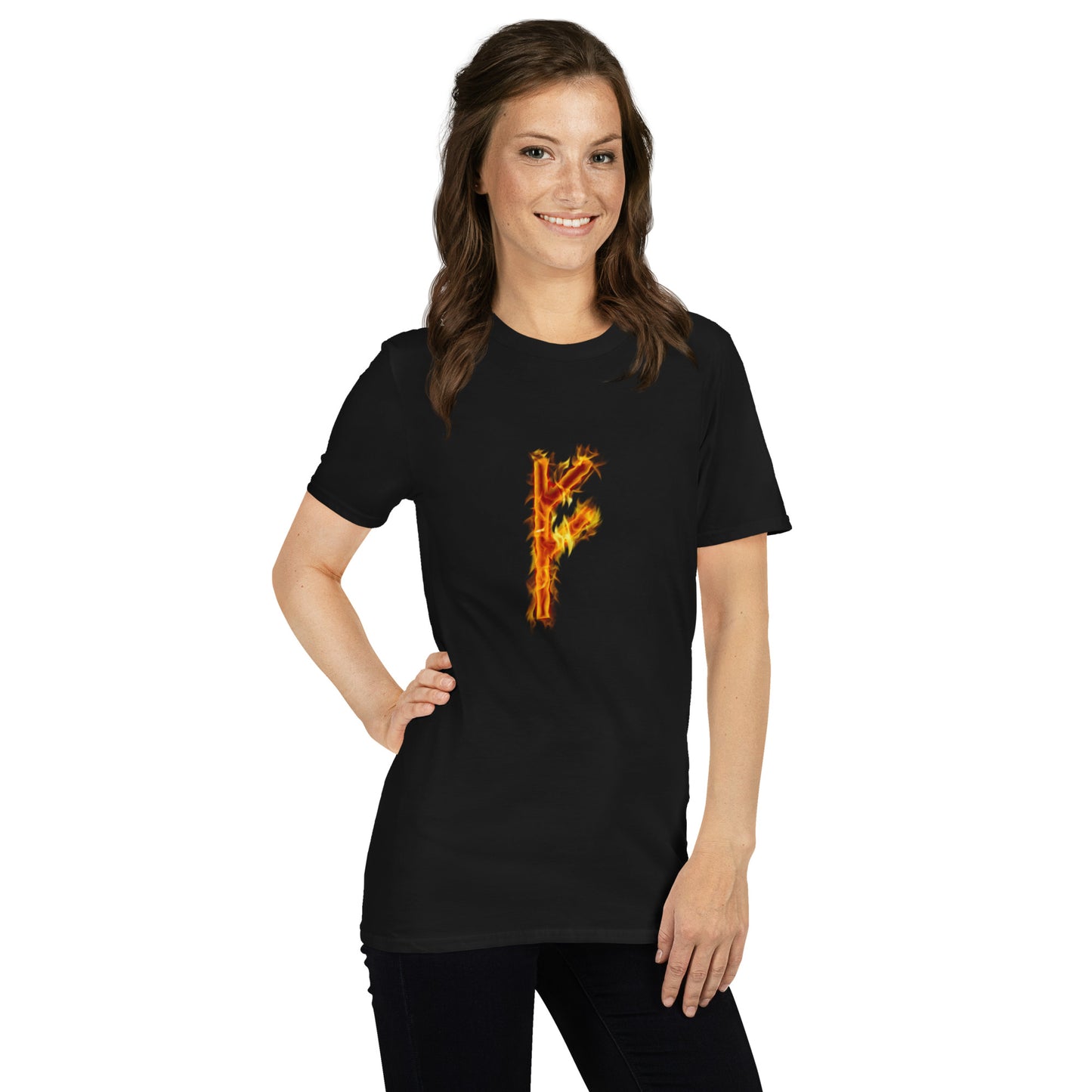 Fire Rune Fehu Short-Sleeve T-Shirt